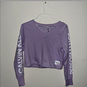 Pastel purple Calvin Klein cropped sweater